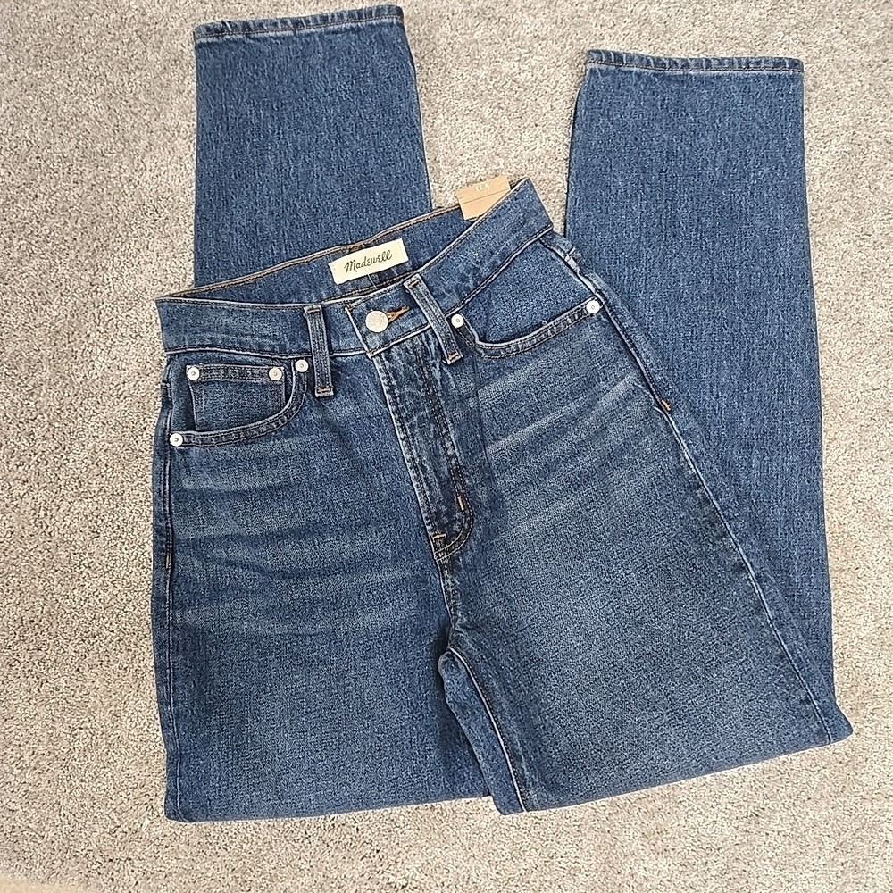 MADEWELL Perfect Vintage Straight Jean High‎ Waisted Blue Medium Wash Women's 23 - Picture 4 of 11